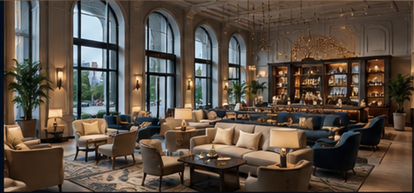Luxury hotel lobby illustrating hotel architecture and design